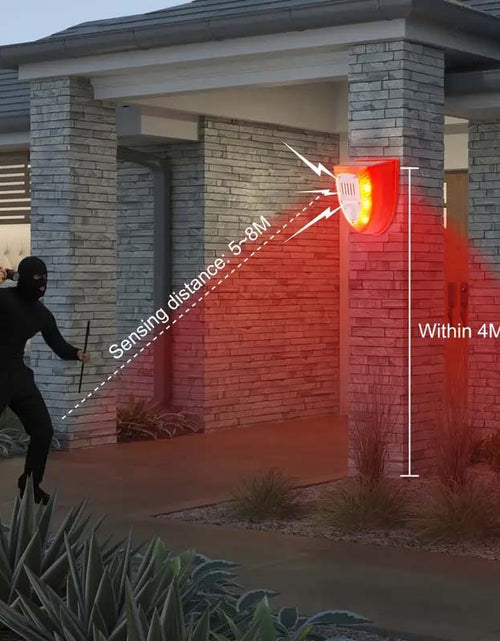 Load image into Gallery viewer, 129dB Solar Security Alarm – Barking Dog &amp; Gunshot Sounds with Strobe Light | Home &amp; Yard Protection-Zy Fulfill
