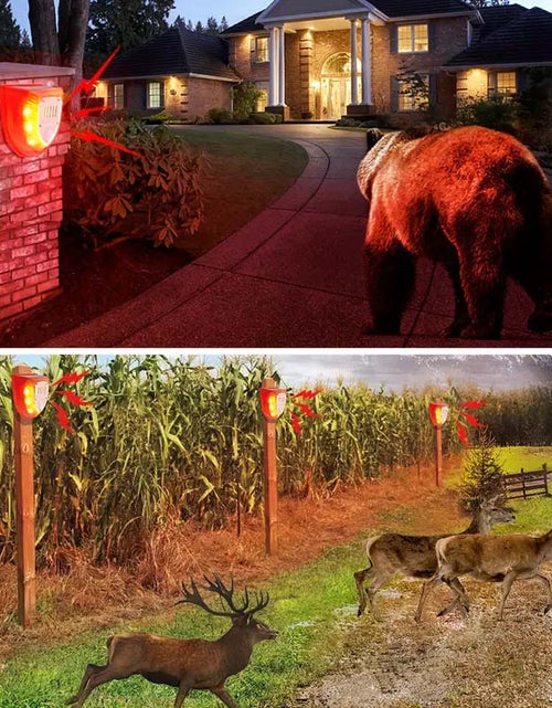 Load image into Gallery viewer, 129dB Solar Security Alarm – Barking Dog &amp; Gunshot Sounds with Strobe Light | Home &amp; Yard Protection-Zy Fulfill

