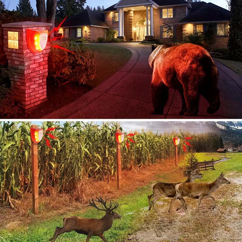129dB Solar Security Alarm – Barking Dog & Gunshot Sounds with Strobe Light | Home & Yard Protection-Zy Fulfill