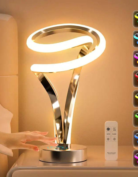 12-Color Changing Spiral RGB LED Lamp with Remote & Touch Control-Zy Fulfill