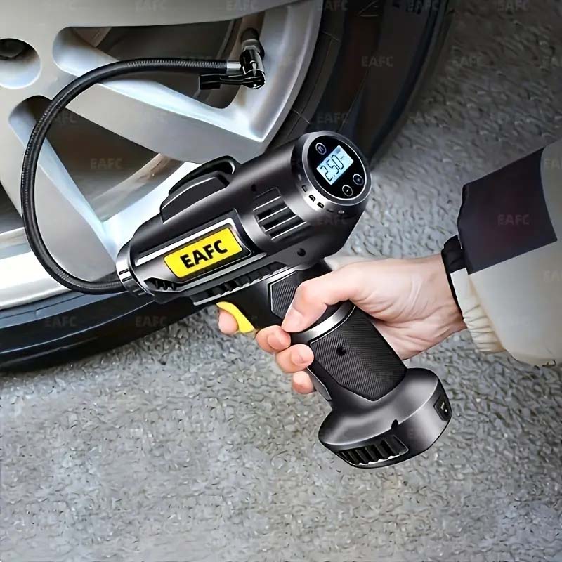 150PSI Cordless Tire Pump - USB Charging, Night-Light, Pressure Gauge-Zy Fulfill