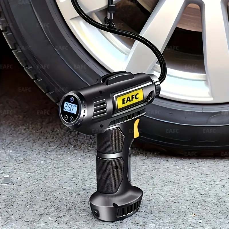 150PSI Cordless Tire Pump - USB Charging, Night-Light, Pressure Gauge-Zy Fulfill