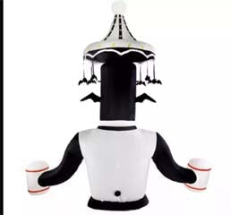12ft LED Carousel Ground Breaker Inflatable Halloween Decor | Spooky Outdoor Decoration-Zy Fulfill