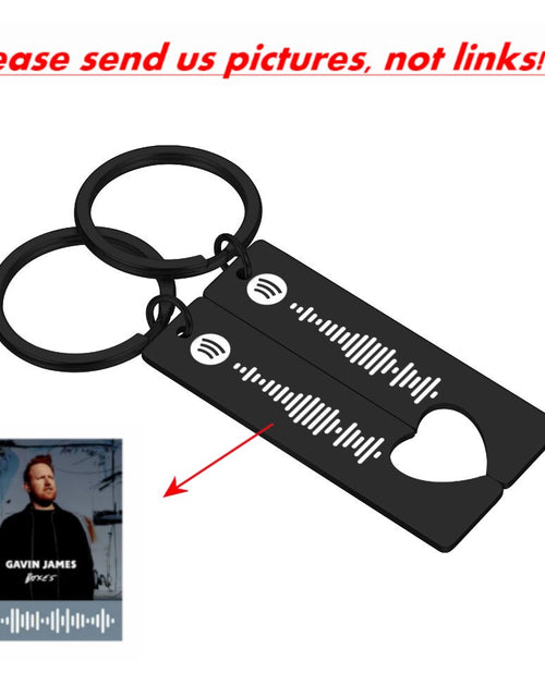 Load image into Gallery viewer, 2pcs Personalized Spotify Code Keychain Engraved Music Jewelry Birthday Gift Zydropshipping
