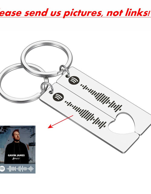 Load image into Gallery viewer, 2pcs Personalized Spotify Code Keychain Engraved Music Jewelry Birthday Gift Zydropshipping
