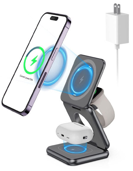 3 in 1 Charging Station Fold able Magnetic Charger-Zy Fulfill