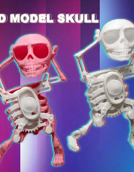 3D Printed Mini Skull Toy - Custom Funny Decompression Tool-Zy Fulfill