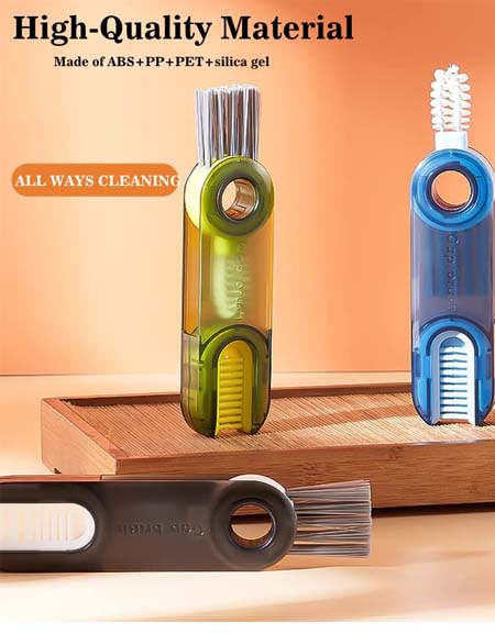 Load image into Gallery viewer, 3-in-1 Bottle Cup Lid Detail Brush - Silicone Straw Cleaner - Multi-functional Gap Cleaner
