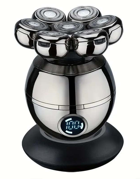 5-in-1 Electric Head Shaver: Rotary Blades Clippers Nose Trimmer, Brush Massager-Zy Fulfill