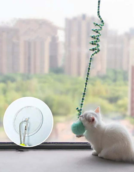 Interactive Cat Hanging Toy - Simulation Self-Play Teaser Wand for Kitten Playing-Zy Fulfill