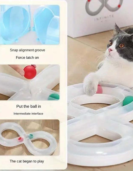 Interactive Cat Turntable Toy - Durable, Self-Entertainment for Indoor Cats Kittens.-Zy Fulfill