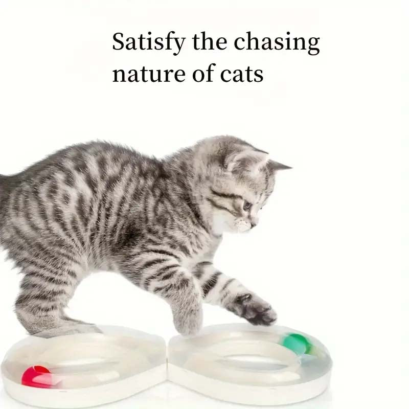 Interactive Cat Turntable Toy - Durable, Self-Entertainment for Indoor Cats Kittens.