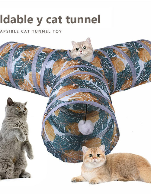 Load image into Gallery viewer, Collapsible Cat Tunnel: 2/3/4 Way Small Animal Tube for Kitty Fun Zydropshipping
