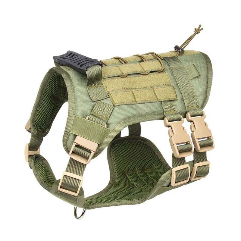 Reflective Tactical Dog Harness with Molle & No-Pull Design