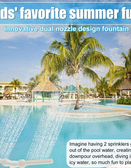 Dual Spray Water Fountain for Pools-Zy Fulfill