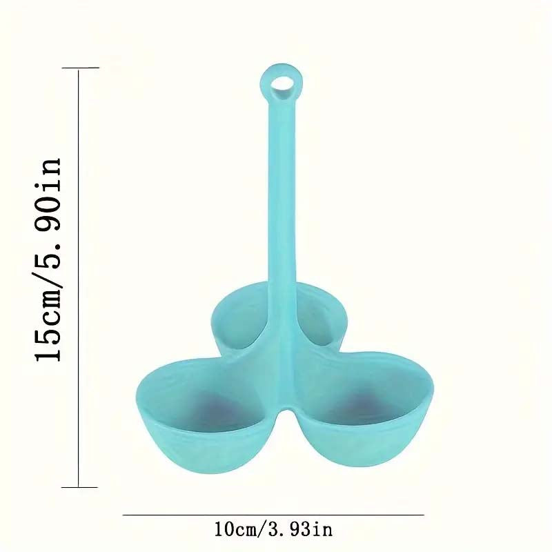 Silicone 3-Cavity Egg Steamer Tray