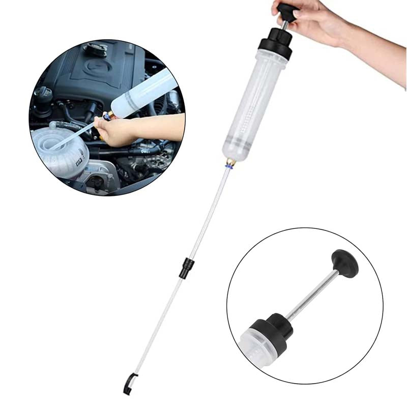 Kingsea 200cc Automotive Fluid Extractor Pump - Oil Change Syringe with Hose