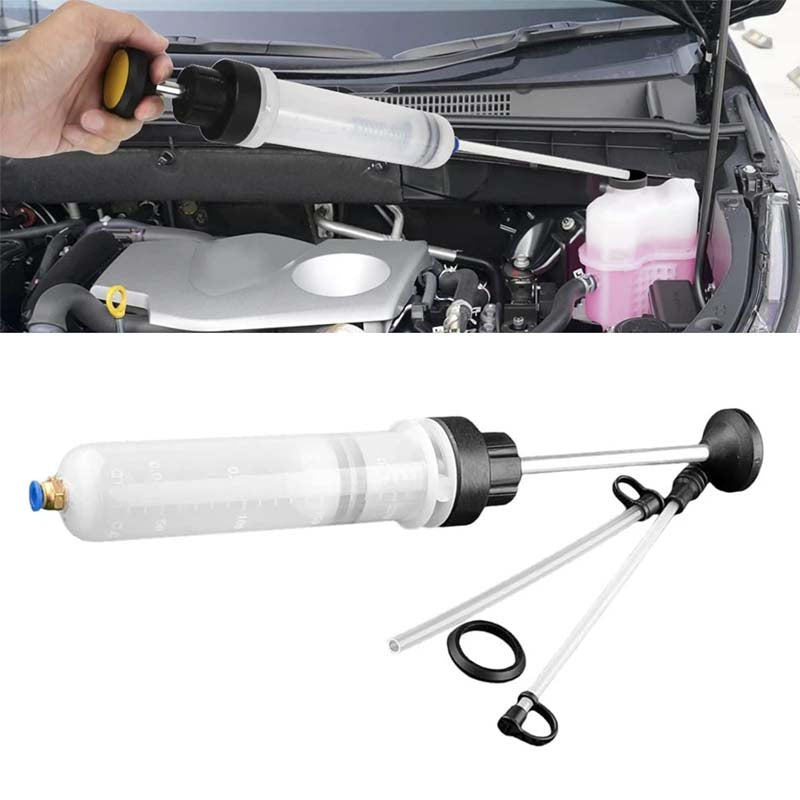 Kingsea 200cc Automotive Fluid Extractor Pump - Oil Change Syringe with Hose