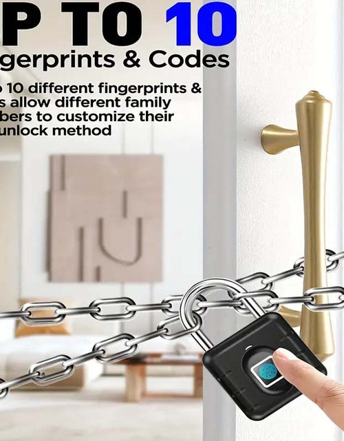 Load image into Gallery viewer, Advanced Biometric Fingerprint Padlock - Keyless &amp; High-Security
