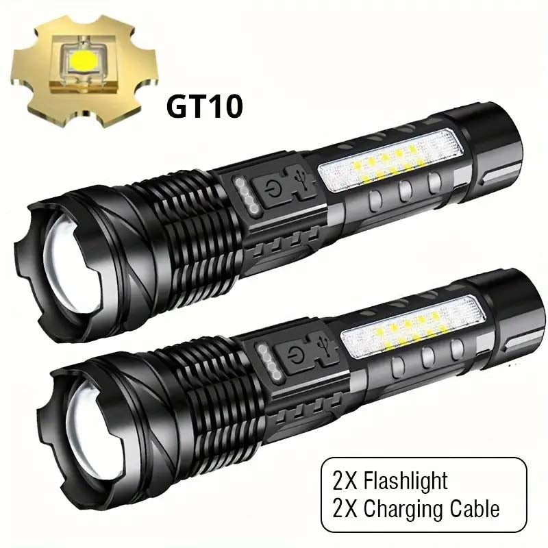 Ultra Bright Rechargeable LED Flashlight - USB Tactical