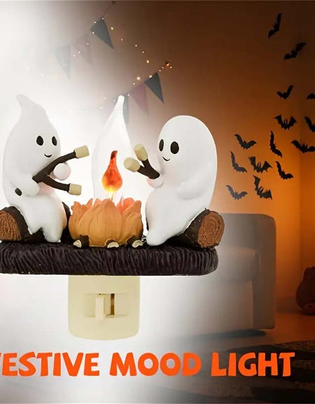 3D LED Ghost Campfire Flicker Flame Night Light.-Zy Fulfill