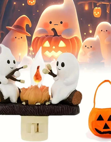 3D LED Ghost Campfire Flicker Flame Night Light.-Zy Fulfill