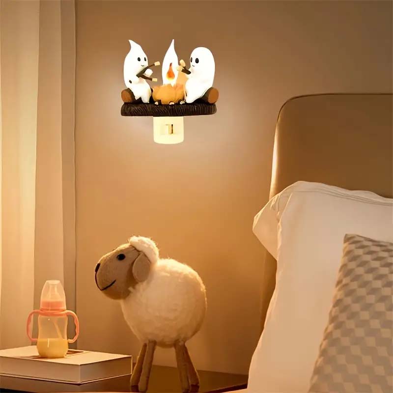 3D LED Ghost Campfire Flicker Flame Night Light.