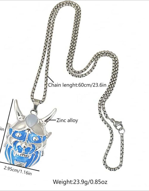 Load image into Gallery viewer, Luminous Ghost Mask Pendant Necklace
