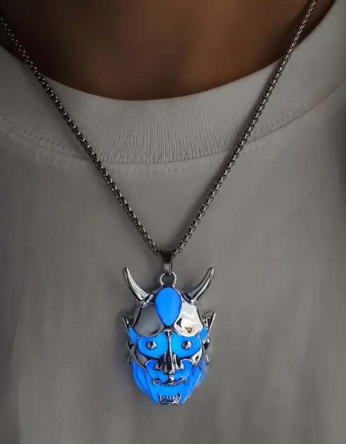 Load image into Gallery viewer, Luminous Ghost Mask Pendant Necklace
