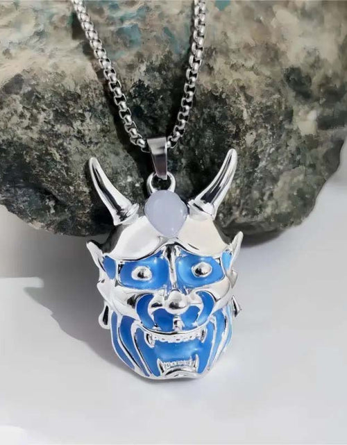 Load image into Gallery viewer, Luminous Ghost Mask Pendant Necklace
