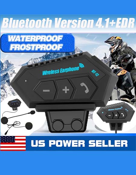Bluetooth Motorcycle Helmet Speaker: Hands-Free Calling, MIC