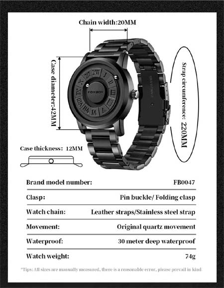 Load image into Gallery viewer, Magnetic Bead Roman Numeral Dial Boys Wristwatch - Timeless Style for Young Trendsetters Zydropshipping
