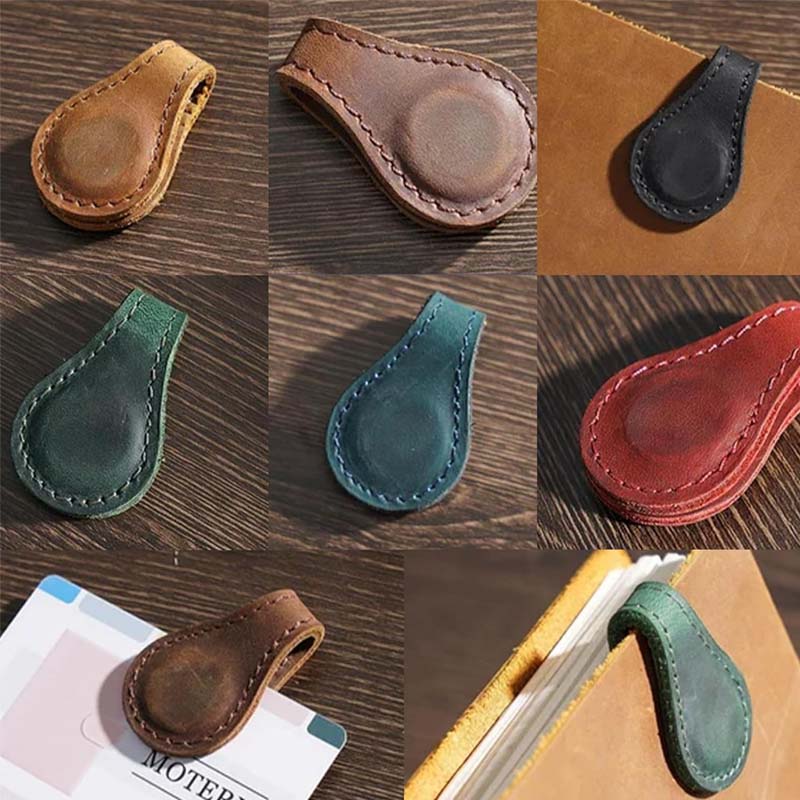 Magnetic Leather Bookmarks Vintage Book Marker Clips