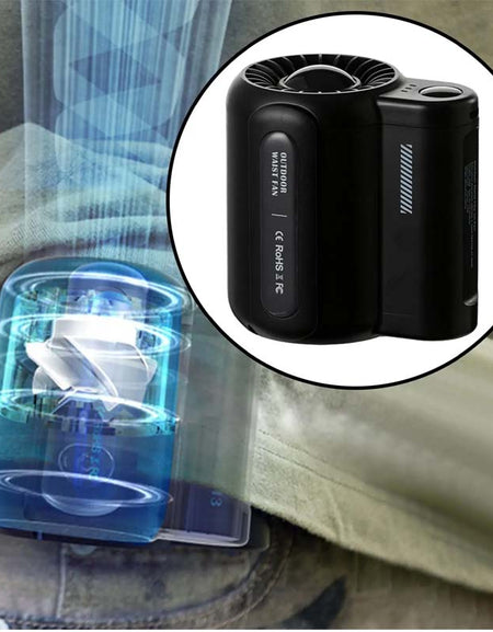 Portable Rechargeable Waist Clip Fan Strong Wind Adjustable-Zy Fulfill