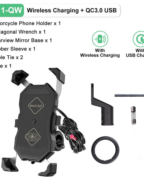 Load image into Gallery viewer, Motorbike and Motorcycle Phone Holder Wireless Charging for MotoX-Grip Zydropshipping
