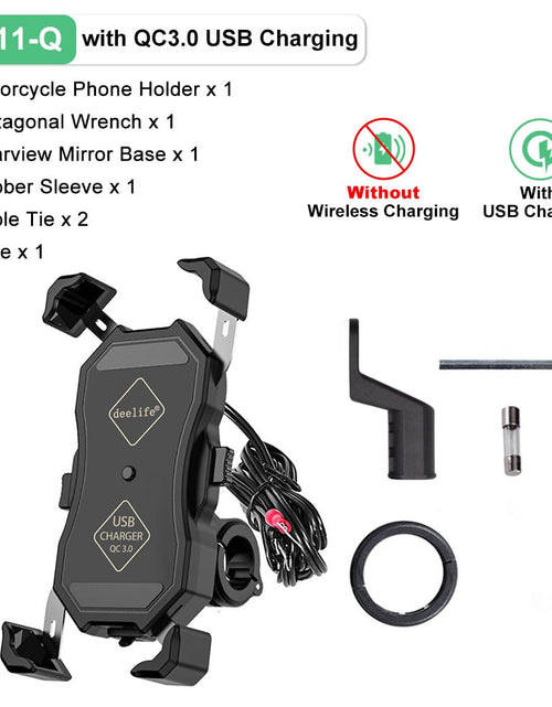 Load image into Gallery viewer, Motorbike and Motorcycle Phone Holder Wireless Charging for MotoX-Grip Zydropshipping
