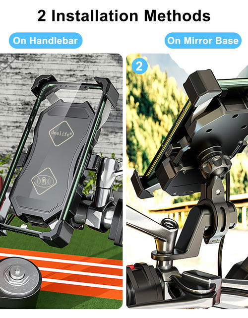 Load image into Gallery viewer, Motorbike and Motorcycle Phone Holder Wireless Charging for MotoX-Grip Zydropshipping
