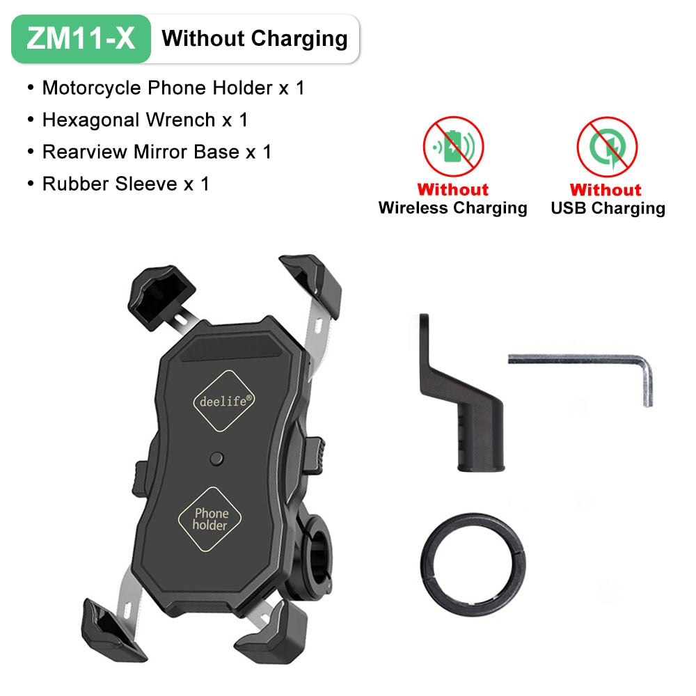 Motorbike and Motorcycle Phone Holder Wireless Charging for MotoX-Grip Zydropshipping