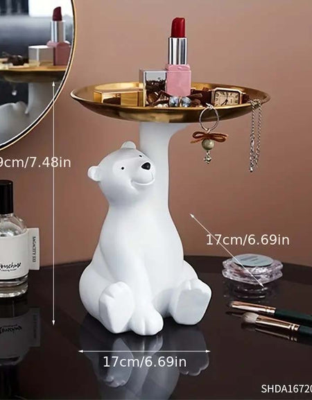 Resin Polar Bear Figurine  Multi-Functional Desk Decoration-Zy Fulfill