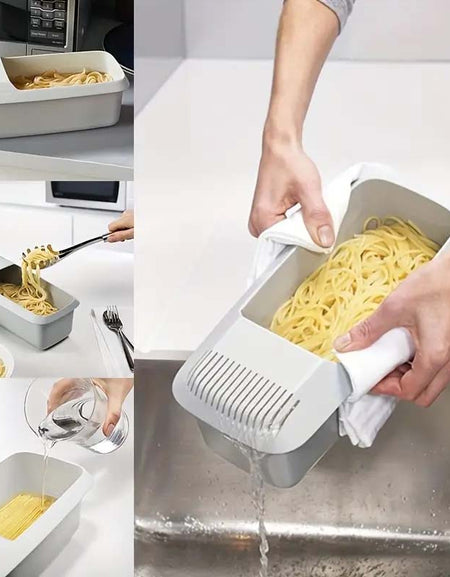 Microwave Pasta Cooker with Strainer-Zy Fulfill