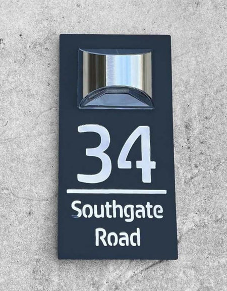 Personalized Solar House Number Plaque Custom LED Address Sign-Zy Fulfill