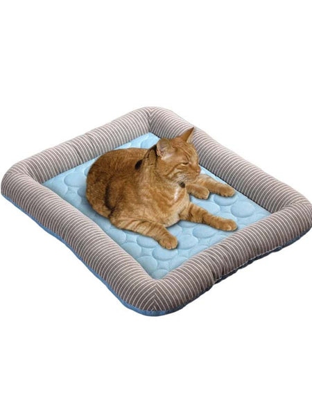 Pet Cooling Pad Bed - Ice Silk Soft Breathable Blue-Zy Fulfill