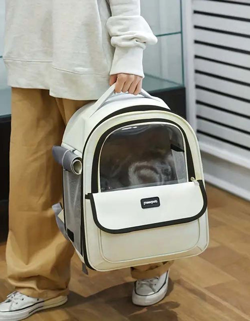 Load image into Gallery viewer, Transparent Space Capsule Pet Carrier - Stylish &amp; Secure Travel Solution for Pets
