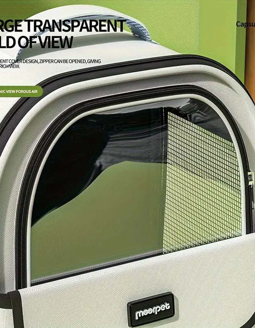 Load image into Gallery viewer, Transparent Space Capsule Pet Carrier - Stylish &amp; Secure Travel Solution for Pets
