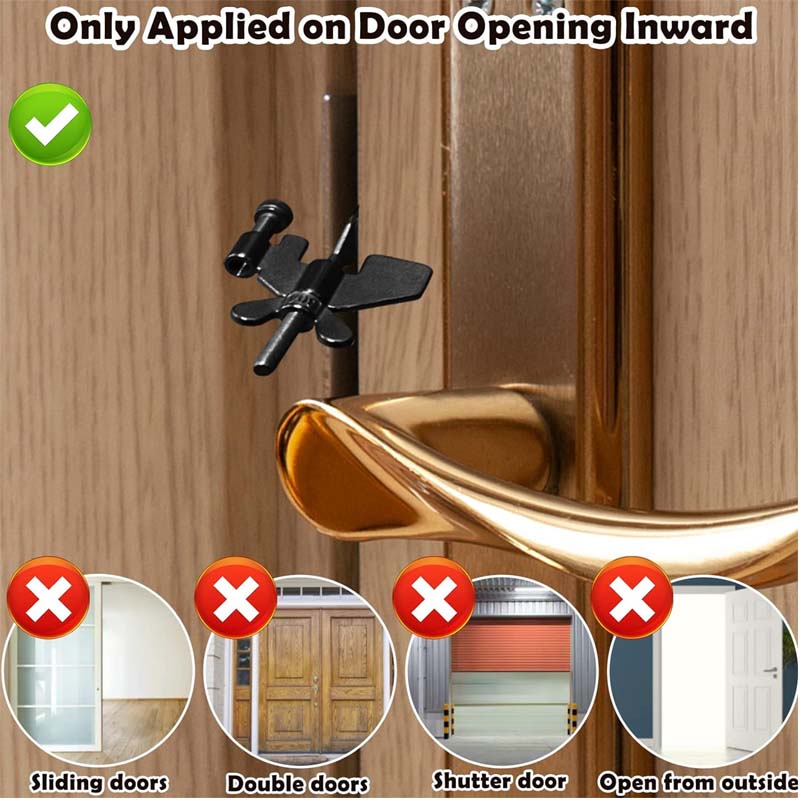 Heavy Duty Portable Door Lock Adjustable Security for Home Dorm and Hotel