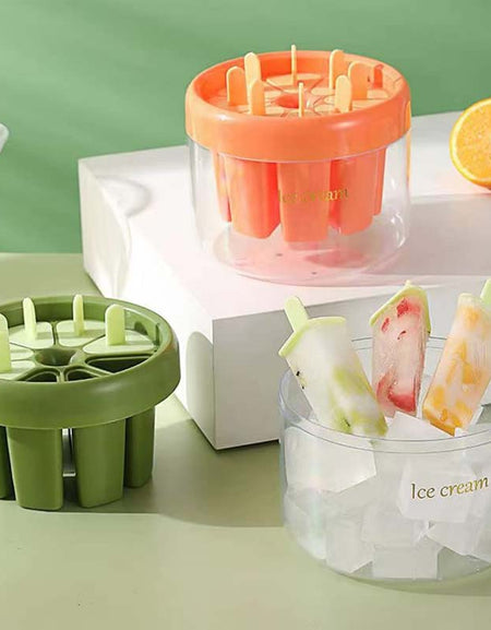 Reusable 8-Cavity Popsicle Mold Easy Release DIY Ice Cream Maker-Zy Fulfill