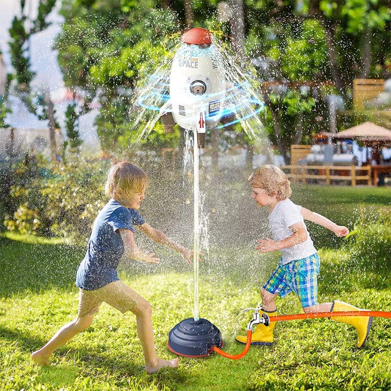 Rocket Launcher Water Sprinkler Toy Fun Outdoor Summer Gadget for Kids