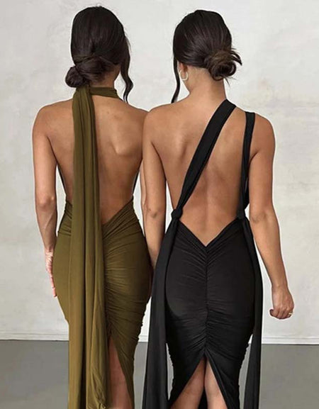 2024 V-Neck Backless Sexy Dress for Women-Zy Fulfill