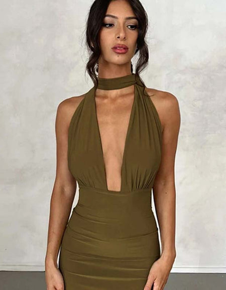2024 V-Neck Backless Sexy Dress for Women-Zy Fulfill