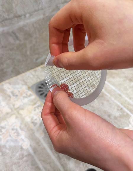 Load image into Gallery viewer, White Gray Grid Bathroom Drain Filter: Anti-Clog, Insect-Proof Stickers
